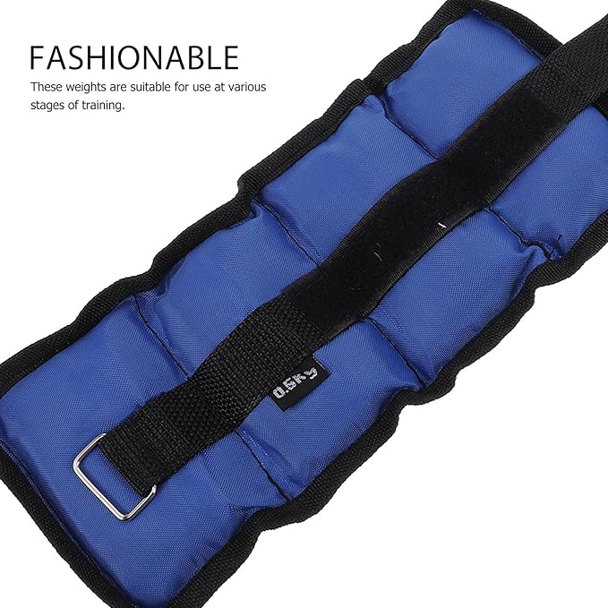 2pcs Adjustable Sandbag Wrist Ankle Weights for Women Men Workout Arm Leg Weights with Straps for Running Yoga Pilates Aerobics Gym Fitness Muscle Endurance Training
