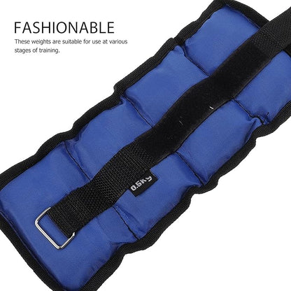 2pcs Adjustable Sandbag Wrist Ankle Weights for Women Men Workout Arm Leg Weights with Straps for Running Yoga Pilates Aerobics Gym Fitness Muscle Endurance Training
