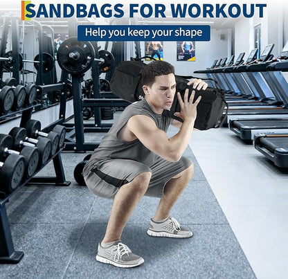GarveeLife Workout Sandbag Unfilled - 5-200 LBS Heavy Duty Fitness Sandbag for Strength Training, Core & Full-Body Exercises | Adjustable Weight Home Gym