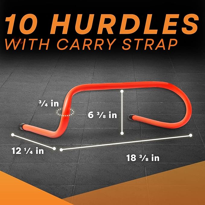 Yes4All Agility Speed Training Agility Hurdles for Athletes - 5 Pack - Speed and Agility Training Equipment for Soccer Basketball Football Hurdle Training