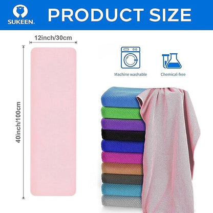 Sukeen Cooling Towels (40"x12"), Cooling Towels for Neck and Face, Soft Breathable Chilly Sweat Towel, Cooling Towel for Gym, Sport, Running, Camping, Fitness, Workout & More Activities