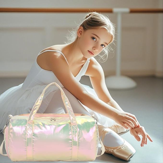 LEDAOU Gym Bag Sports Duffle Bags with Wet Pocket Weekender Overnight Bag with Shoe Compartment and Air Hole for Girls Kids Women Foldable Travel Bags