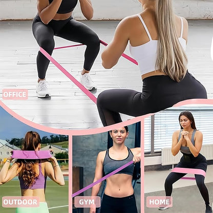 Pull Up Bands Resistance Bands Set for Working Out,8 PC Long Exercise Bands & Fabric Booty Bands for Training Hip Thigh Glute Fitness,Home Workouts,Physical Therapy for Men Women