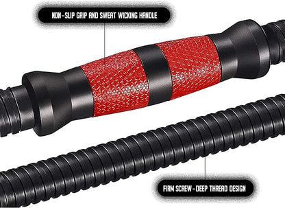 2021 High Performance Parts Adjustable Weight Dumbbell Barbell Kit with Ab Roller 88LB / 110LB Home Workout Equipment (110) black