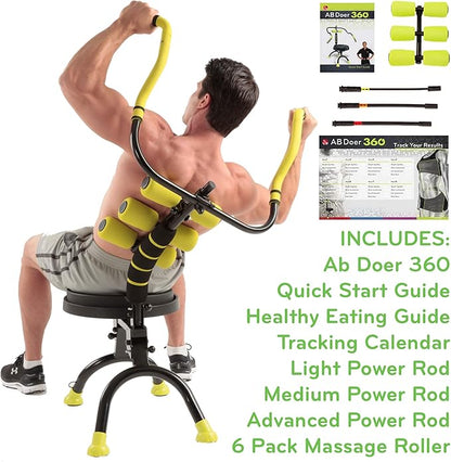 AB Doer 360 - Ab Fitness Machine System Provides An Abdonimal And Muscle Activating Workout with Aerobics to Burn Calories and Workout