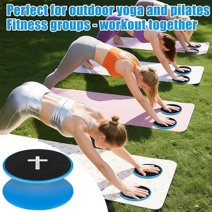 Eyourlife Core Slider Dual-Sided Sliders for Working Out 2-Pack on Hardwood & Carpet Pilates Equipment with Cross Design Portable Fitness Equipment for Abs Yoga Board & Full-Body Training