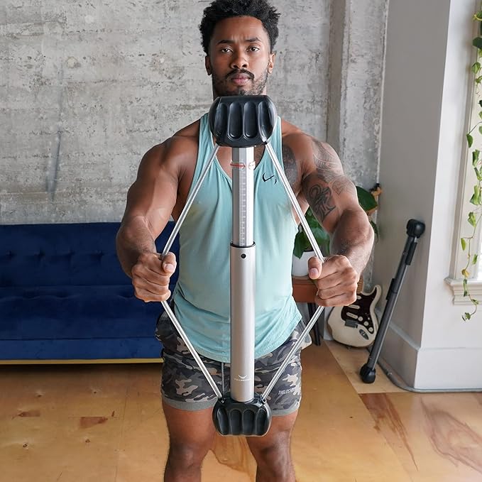 Bullworker Bow Basic 28" | Isometric Strength Training Equipment for Total Body Fitness, Portable Home Gym with Variable Resistance