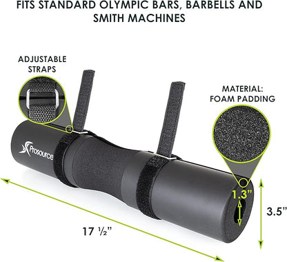 ProsourceFit Weight Lifting Barbell Pad, Thick Protective Padding for Neck & Shoulders for Squats, Hip Thrusts, Lunges