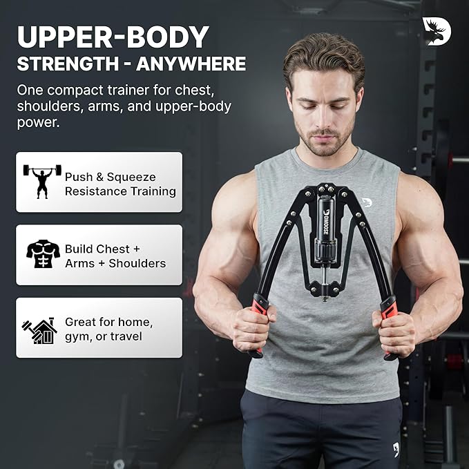DMoose Fitness Arm Blaster for Biceps and Triceps - Heavy Duty Aluminum, Soft Neck Padding & Adjustable Straps - Bicep Curl Support for Isolation & Strength Training - Biceps Workout Equipment for Men