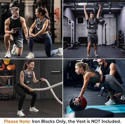 APEXUP Adjustable Weighted Vest Men 20lbs/30lbs/40lbs Weights with Reflective Stripe, Weight Vest Woman Workout Vest for Strength Training Running Walking