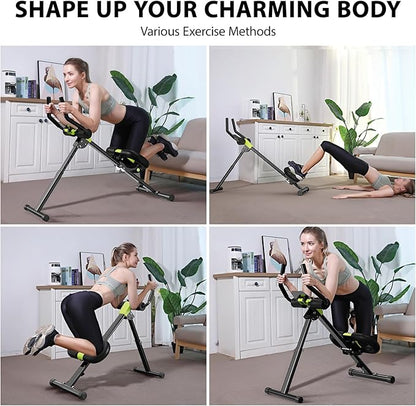 Ab Workout Equipment, Ab Machine for Home Gym Fitness, Ab Trainer Exercise Equipment for Abdominal Exercise and Strength Training (Black)