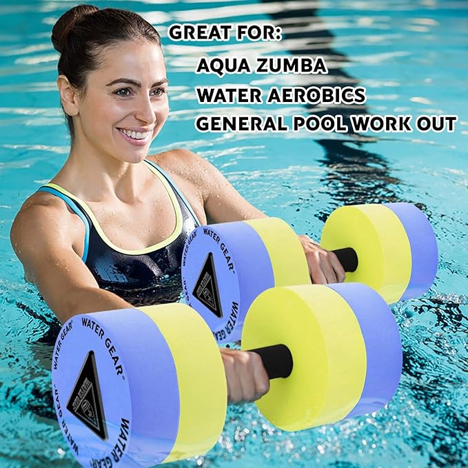 Water Gear Resistance Bells - Water Fitness and Pool Exercise - Intense Workout Without Added Stress - Easy on Joints