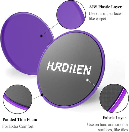 Core Sliders, Exercise Gliding Discs Dual Sided Use on Carpet and Hardwood Floors, Lightweight and Perfect Fitness Apparatus for Training Abdominal Core Strength
