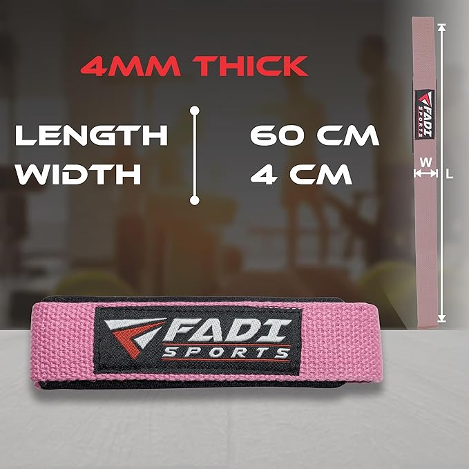 Lifting Wrist Straps for Weightlifting, Bodybuilding, Powerlifting & Deadlifts – 24 Inch Cotton Straps with Padded Neoprene for Strength Training & Grip Support