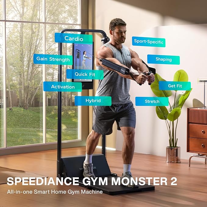Speediance Smart Home Gym, Multi-Functional Gym Machine for Full Body Strength Training, All-in-one Gym Equipment, Digital Weight System, Workout Station, Squat Rack, Gym Monster 2