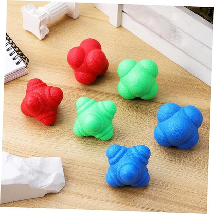 Fitness Reaction Balls 6 Pcs Hexagonal Bounce Reaction Balls Lightweight High Elasticity