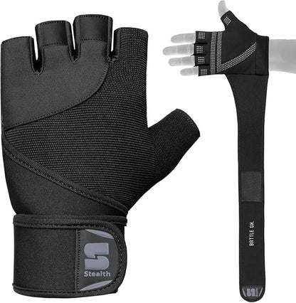 Weight Lifting Gloves with Wrist Wrap Support Padded Palm Protection Exercise Gym Workout Gloves Men & Women Training Fitness Weightlifting Bodybuilding,E9