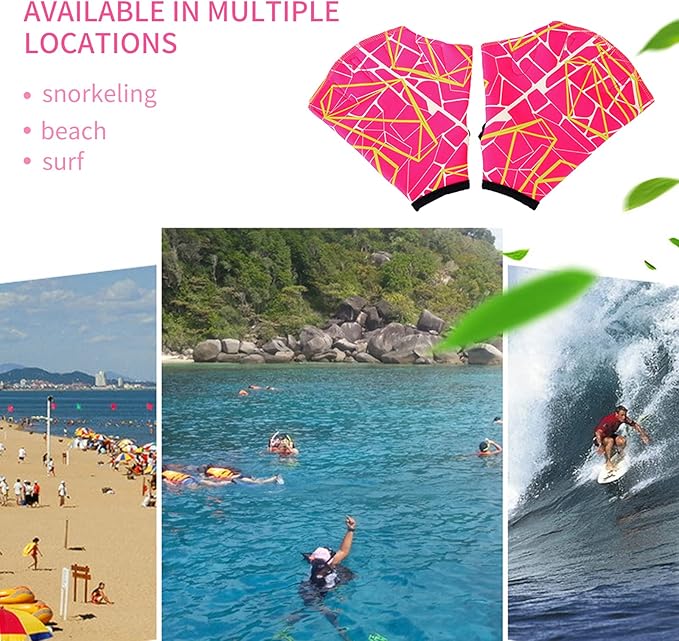 1 Pair Swimming Gloves Aquatic Fitness Water Resistance Gloves Webbed Gloves for Swimming Training Webbed Gloves Water Exercise Equipment for Pools Swim Gloves for Women