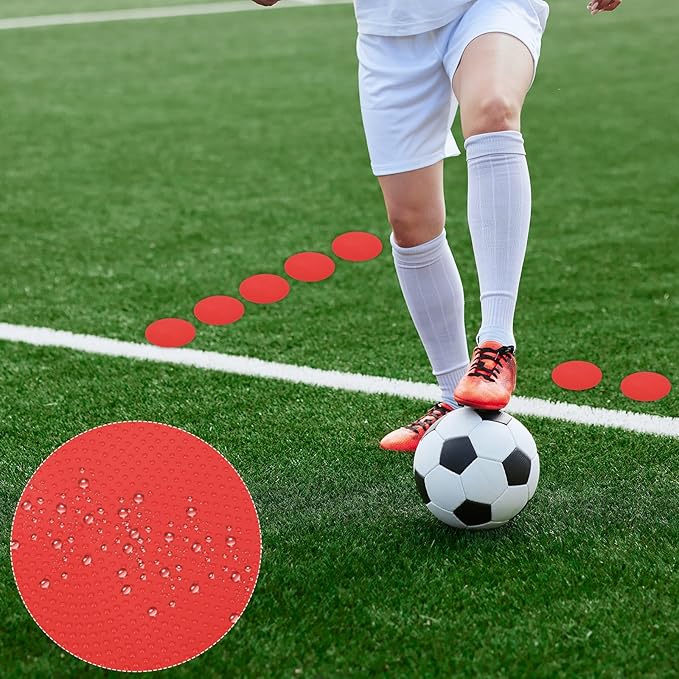 PATIKIL Spot Markers, Non-Slip Floor Dots Agility Markers Flat Field Cones Poly Dots