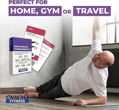 Exercise Flash Cards - Workout Cards Deck - Exercise Cards for Home Workouts Women & Men