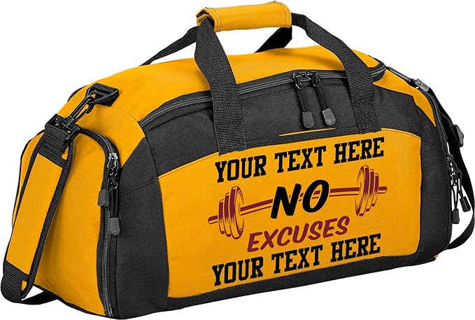 Personalized Weightlifting Duffel Bag – Custom Gym Bag with Name & Logo – Heavy Duty Workout Bag for Men & Women – Lifting, Powerlifting, Bodybuilding Training Gear