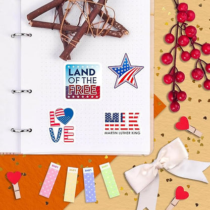 100Pcs USA Stickers and Decals for Water Bottle, Laptop - American Stickers- USA Party Supplies & Decorations - American Gifts - Gift for Women & Men