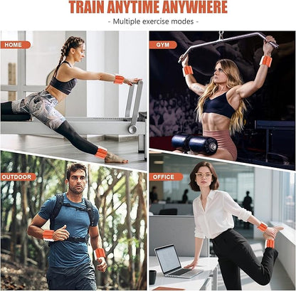 Wrist & Ankle Weights for Women and Men, 2lbs/4lbs Pairs Adjustable Silicone Weighted Bangles for Arm & Leg Workouts, Perfect for Pilates, Barre, Yoga, Walking & Home Fitness 24055
