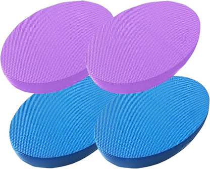 Blue Yoga Pad 2Pcs Foam Balance Pad Oval Soft Yoga Pad Cushioning Protection with Closed-Cell Structure Exercise Balance Pad,Foam Balance Pad 2" Thick,Balance Pad