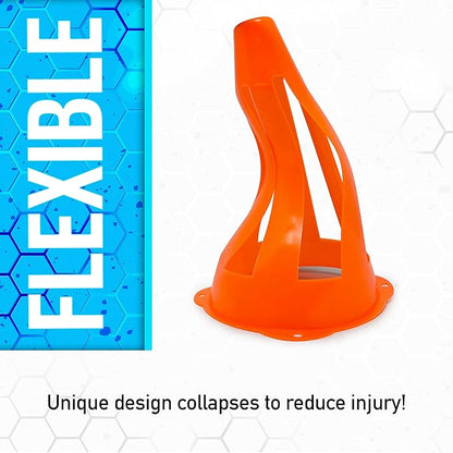 FRANKLIN SPORTS INDUSTRY 4PK 10'Flex Marker Cone SOCCER ACCESSORIES