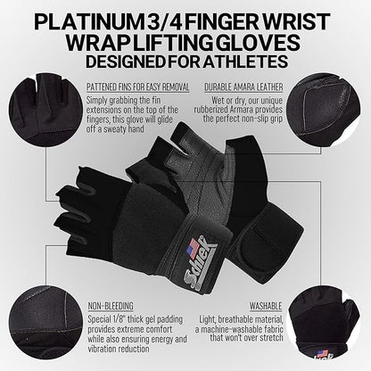 Schiek 540 Platinum Lifting Gloves - One Year Warranty!