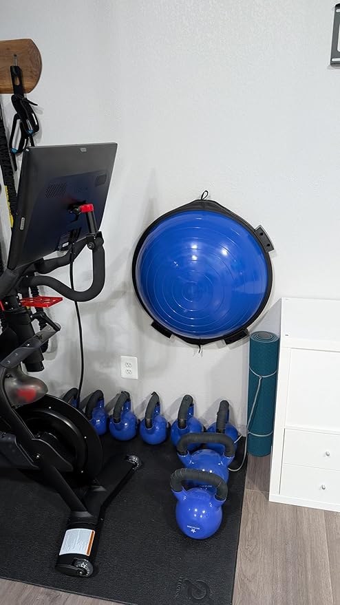 Balance Trainer Wall Mount Bracket – Fits BOSU and Similar Half Balance Balls – Space-Saving Gym Storage Rack