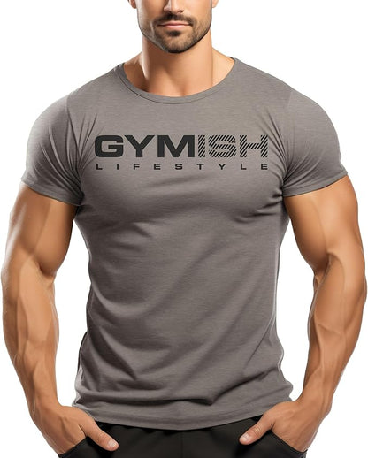 Gymish Lifestyle Gym Therapy Back Printed Men's Shirts Hardcore Gym Workout T-Shirt