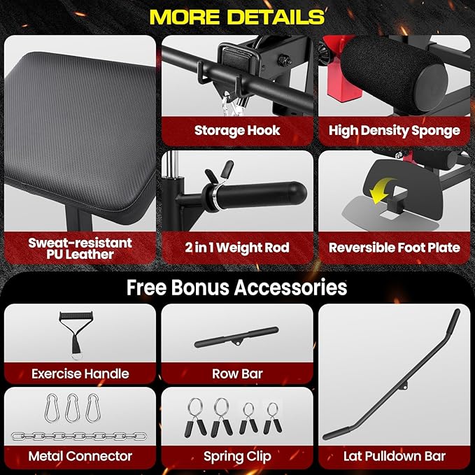 OPPSDECOR Home Gym Equipment, Multifunctional Workout Station with Pulley System, All in One Adjustable Exercise Equipment with LAT Pulldown & Chest Press & PEC Deck Fly & Leg Extension & Rowing