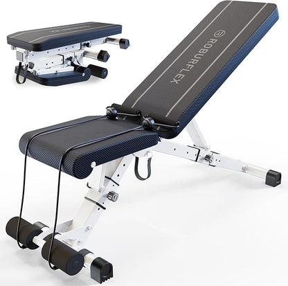 Adjustable/Foldable Workout Exercise Bench for Home Gym, Weightlifting and Strength Training - 6x4x2 Positions- 700 Pounds Load