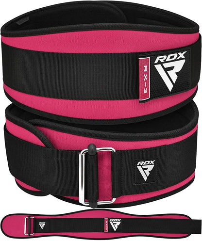 RDX Women Weight Lifting Belt 6.5” Curved Padded Back Lumbar Support, Fitness Strength Training, Core Exercise Workout Bodybuilding Powerlifting Deadlifts Squats, Ladies Home Gym Equipment