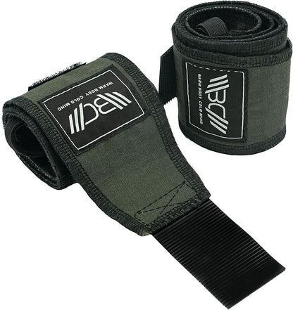 WARM BODY COLD MIND - Premium Cotton Weight Lifting Wrist Wraps for Cross Training, Powerlifting, Deadlift, Weightlifting, Gym, Wrist Straps, Workout, Fitness, Heavy-Duty Support with Thumb Loop