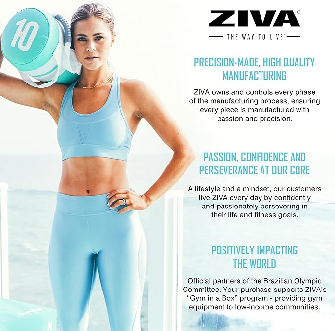 ZIVA Power Sandbag – Pre-Weighted Training Bag with Multiple Handles for Full-Body Strength & Conditioning – Heavy-Duty, No-Fill Needed (10–50 lb)