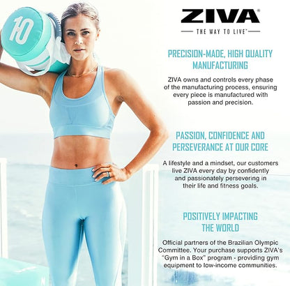 ZIVA Power Sandbag – Pre-Weighted Training Bag with Multiple Handles for Full-Body Strength & Conditioning – Heavy-Duty, No-Fill Needed (10–50 lb)