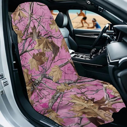 Bulopur Car Seat Towel Cover Waterproof Pink Hunting Camo Sweat Towel Car Seat Cover Anti-Slip Bucket Seat Protector for Swimming Pool Camping Beach Yoga Towels Mat