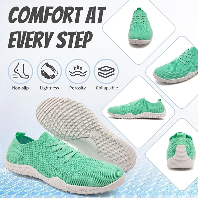 WCIDFY Barefoot Shoes Women Zero Drop Gym Walking Shoes Non Slip Minimalist Tennis Lightweight Breathable Yoga Sneakers