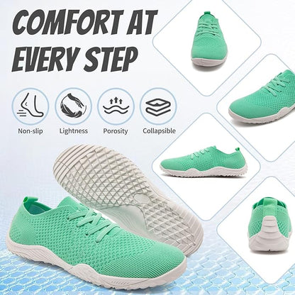 WCIDFY Barefoot Shoes Women Zero Drop Gym Walking Shoes Non Slip Minimalist Tennis Lightweight Breathable Yoga Sneakers