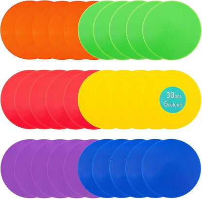 Spot Markers 4.72 Inch 9 Inch Non Slip Rubber Floor Markers Flat Field Cones Poly Dots for Soccer Basketball Sports Speed Agility Training and Drills