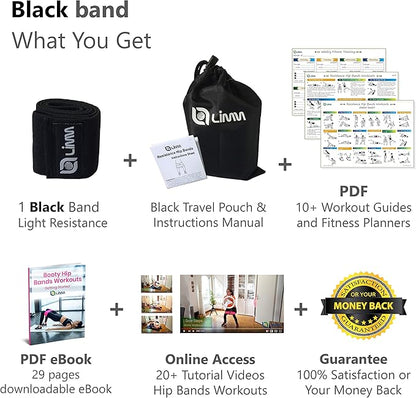 Fittest Pro by Limm Resistance Bands for Legs and Butt, Fabric Exercise Loop Bands Yoga, Pilates, Rehab, Fitness and Home Workout, Strength Bands for Booty