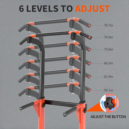 K KINGKANG Power Tower Pull Up Dip Bar For Home Gym Multi-Functional adjustable Strength Training Fitness Workout Station Chin-Ups Push-Ups Pull-Ups Dip-Ups 330LBS T055CDC