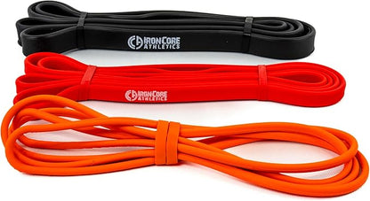 Premium Exercise Bands - Ultra Durable, Non-Slip, Comfort-Edge Resistance - Tested Over 30K Pulls - Three