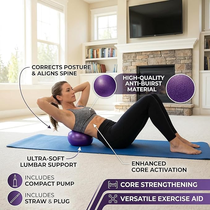Mini Yoga Balls 9 Inch Exercise Pilates Therapy Balance Micropore Ball Barre Equipment for Home Stability Training Physical Core Training
