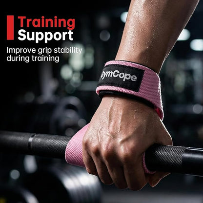 Lifting Wrist Straps for Weightlifting, Heavy Duty Wrist Straps for Deadlifts, Powerlifting, Bodybuilding and Strength Training, Secure Grip Support for Men Women 1 Pair