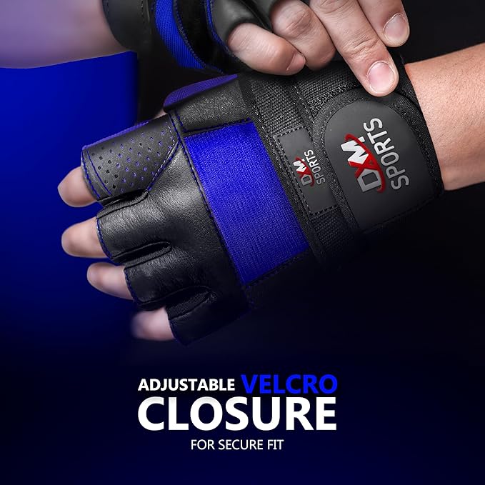 DXM SPORTS Weight Lifting Gym Workout Gloves with Wrist Wrap Support for Men & Women, Full Palm Protection Exercise Gloves for Weightlifting, Training, Fitness, Hanging, Pull ups