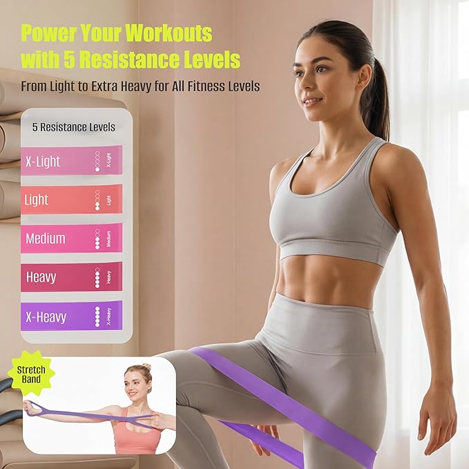 Pilates Kit with Rep Counter Ring for Home Workouts, Includes Pilates Ball, Resistance Bands & Grip Socks, Full Body Workout Set for Women, Beginner-Friendly
