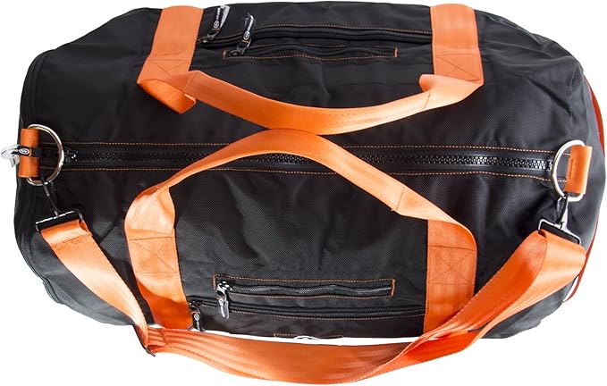 Modular Gym Bag (Black w/Orange Mud Modular Gym & Sports Bag – Large Black Duffel with Removable Shoe & Dirty Clothes Compartments – Rugged YKK Zippers & Big Storage CapacityStraps)